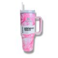 Stanley Quencher H2.0 Tumbler - 40oz (Pink Marble Edition)