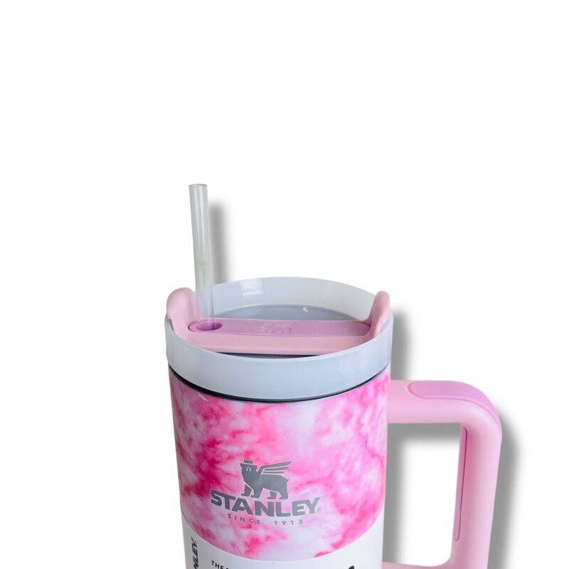 Stanley Quencher H2.0 Tumbler - 40oz (Pink Marble Edition)