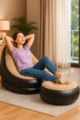 Inflatable Lounge Sofa with Ottoman & Pump – Luxury Comfort Anywhere