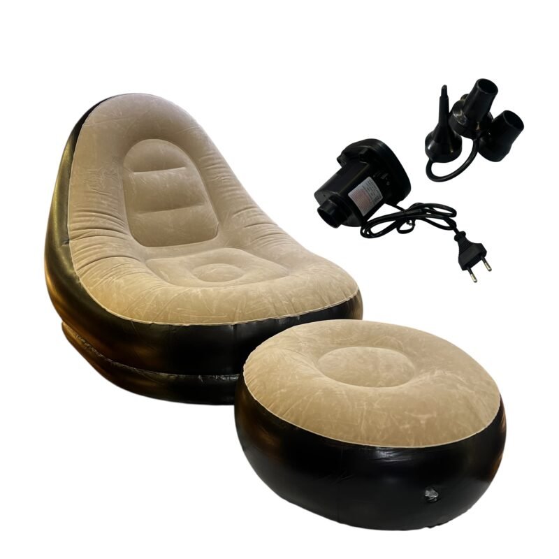Inflatable Lounge Sofa with Ottoman & Pump – Luxury Comfort Anywhere