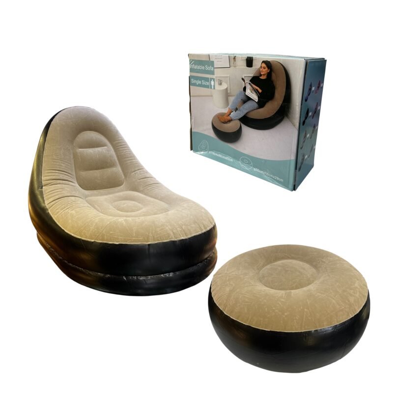 Inflatable Lounge Sofa with Ottoman & Pump – Luxury Comfort Anywhere