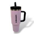 Stanley Quencher Tumbler – Matte Pink (With Handle & Lid)
